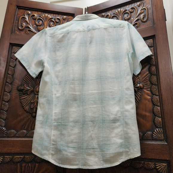 BOSS Mens Hugo Black Label Luka Light Blue Short Sleeve Collared Button Down Shirt main image 0